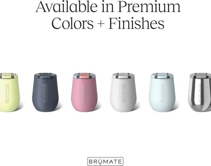 BrÃ¼Mate Uncork'd 14oz 100% Leakproof Insulated Wine Tumbler | Locking Lid | Insulated Stainless Steel Wine Glass | Perfect For Travel & Outdoors | BPA-Free (Guava) - Image 2